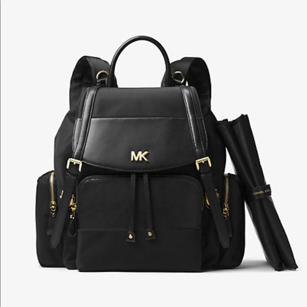 MK Black Nylon diaper bag backpack